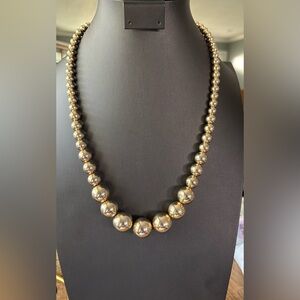 Vintage Elegant Gold Beaded Necklace